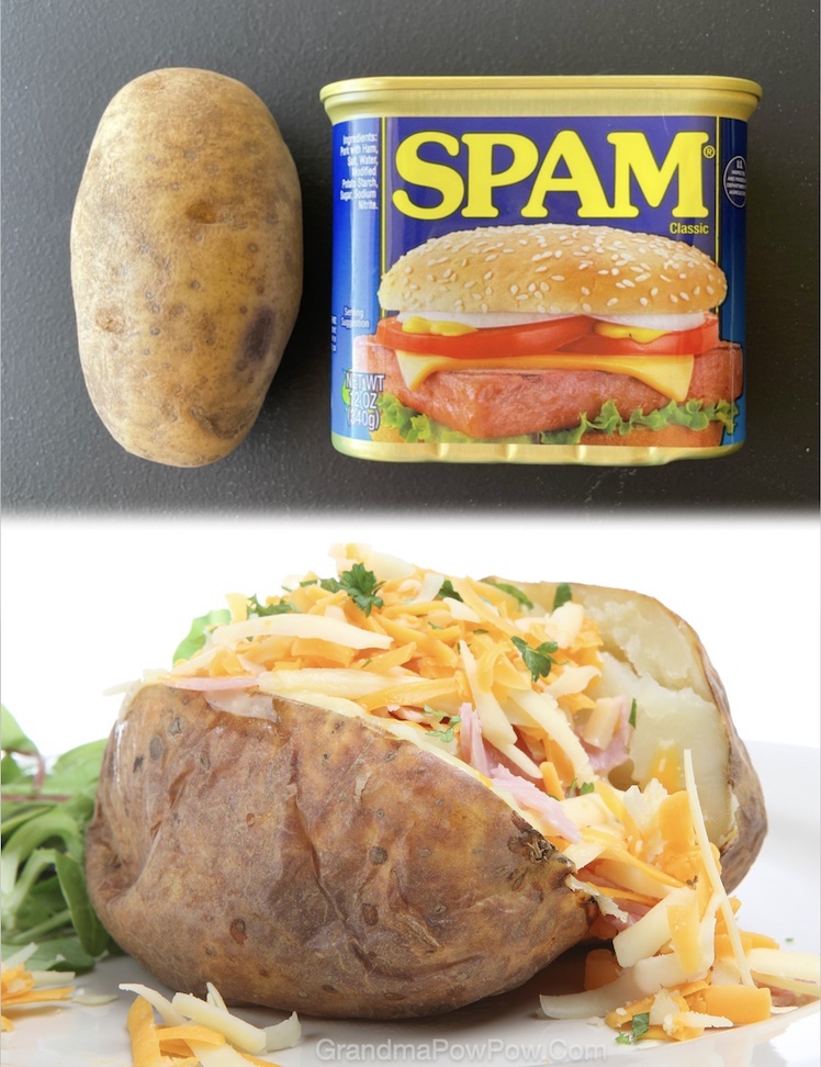 Are you looking for cheap and yummy meals to make? If you're broke like me, you've got to try potatoes with Spam! Fry it up and it tastes like bacon. So delicious on nights when you don't feel like cooking. 