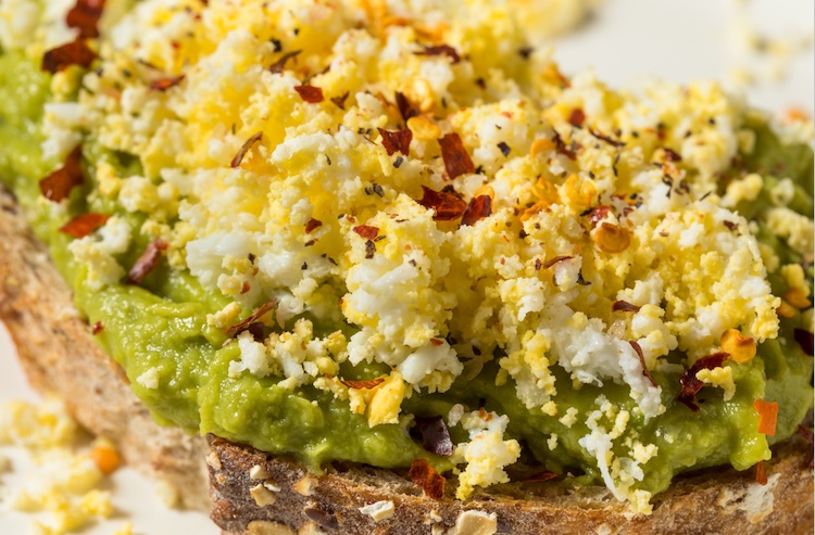 Grated Egg Avocado Toast Breakfast
