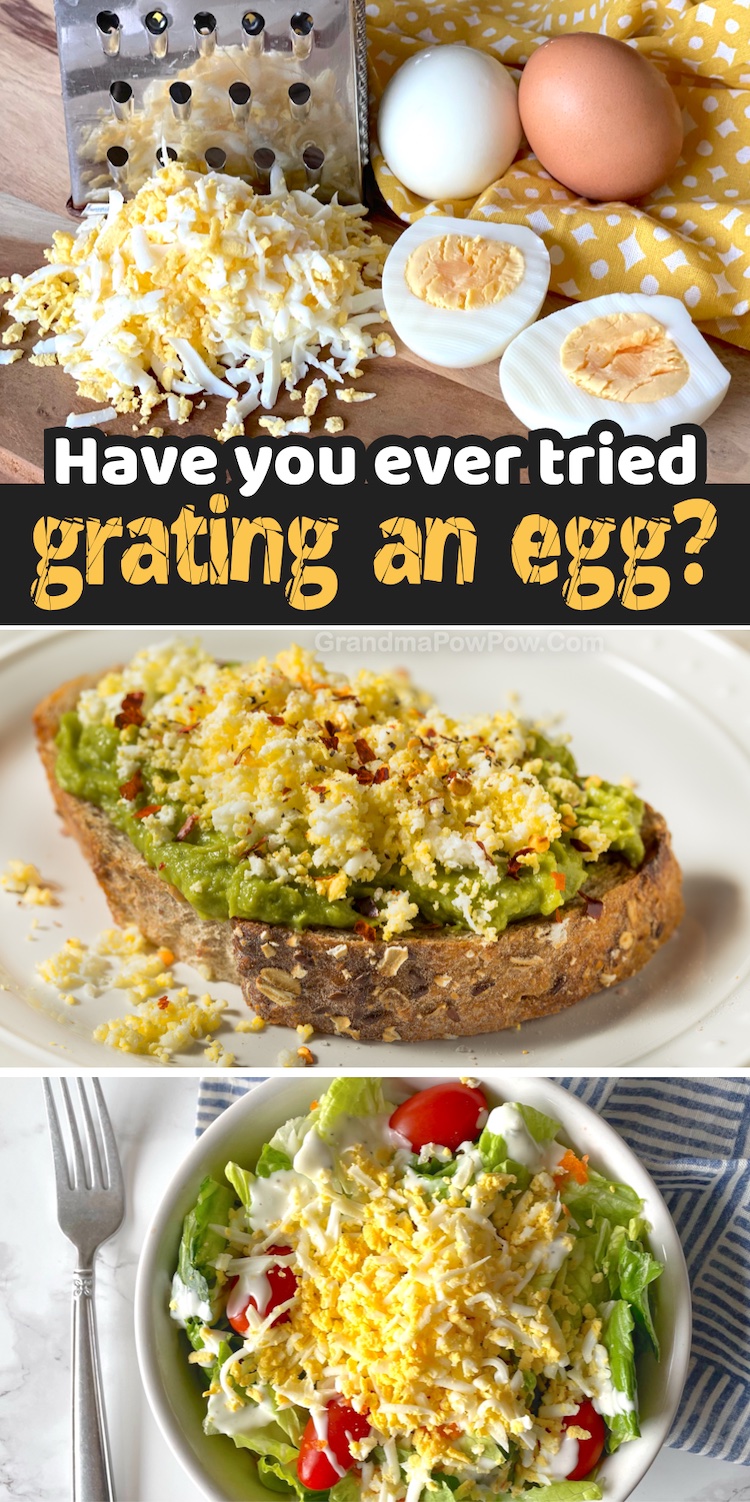 As seen on TikTok: Grated Egg Avocado Toast | A fun and easy breakfast idea! You can also grate boiled eggs over a salad and many other foods. This food hack is popular for a reason! I love simple ideas like this to make cooking and eating more enjoyable. A life hack every girl should know!
