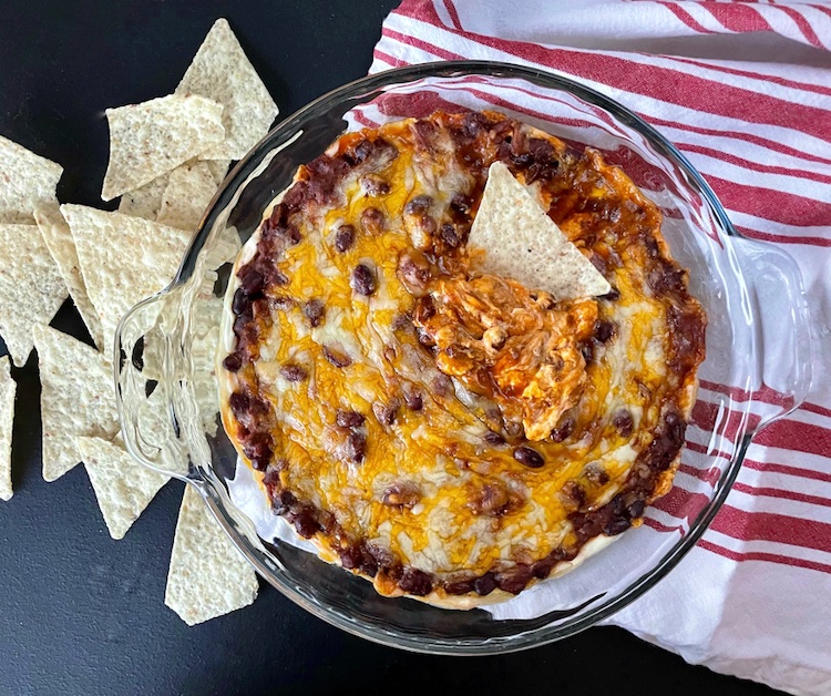 Easy Cream Cheese Party Dip to serve a crowd! This simple appetizer is made with just 3 ingredients and is always a hit. 