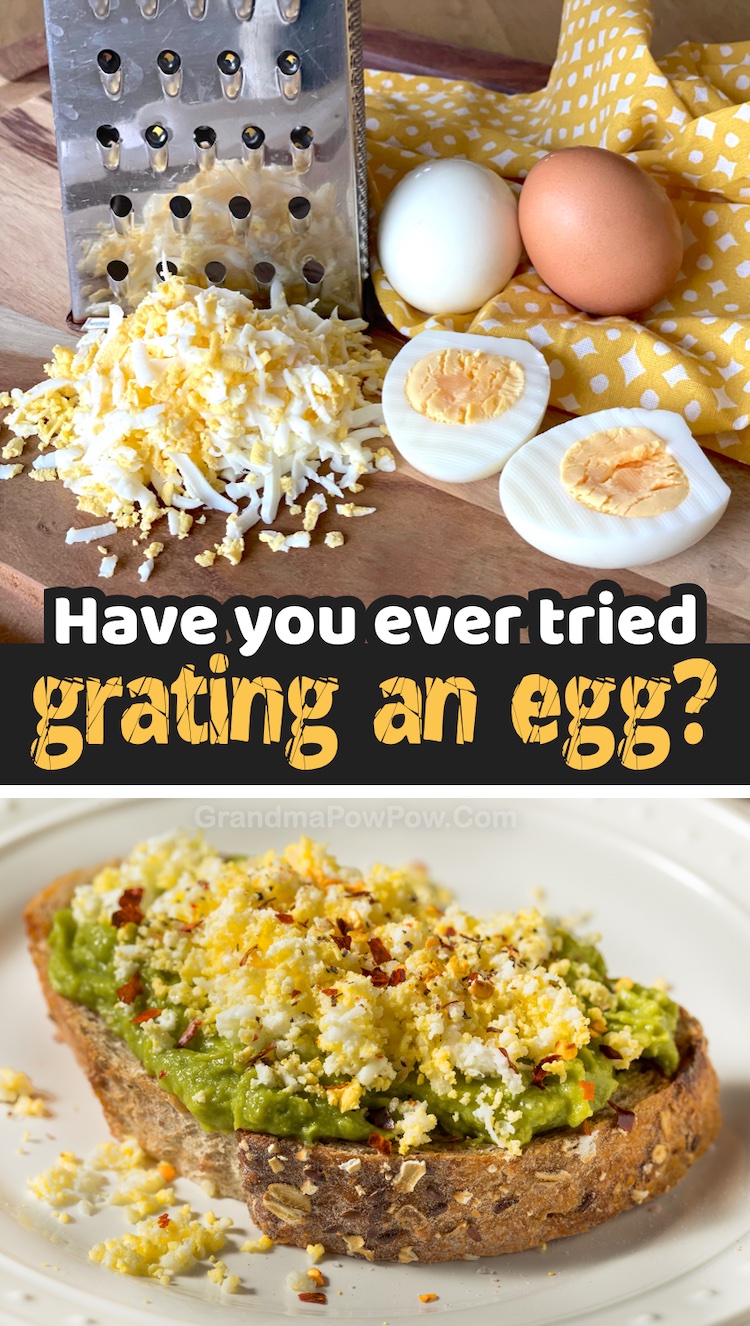 Are you looking for fun food ideas? This is my favorite life hack! Grate boiled eggs over avocado toast. Genius! It makes it so much easier to eat. It's also a great way to add protein to sandwiches and salads. 