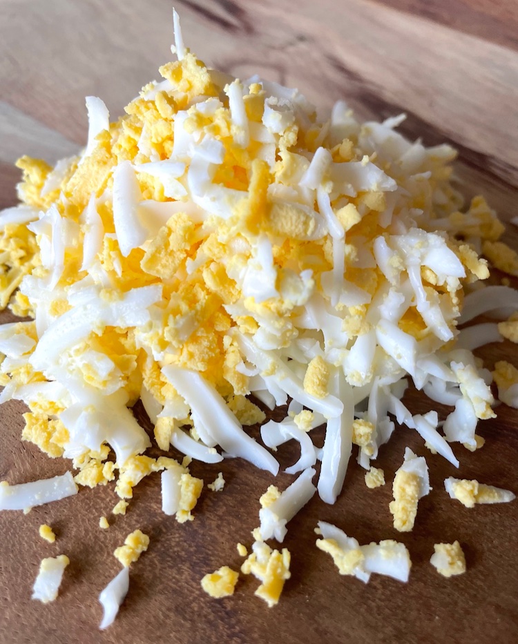 Grated Boiled Eggs | A tip for making your avocado toast! You can also grate eggs over a salad or roasted vegetables. Any easy way to add protein to your diet. 