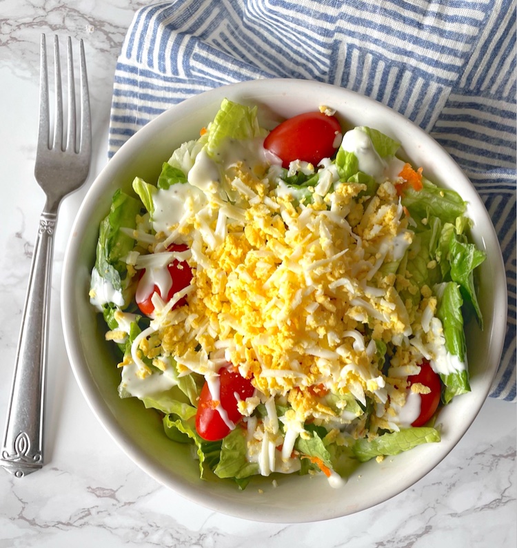 What can you grate boiled eggs on besides avocado toast? How about a salad! This fun food idea is my favorite kitchen hack. 