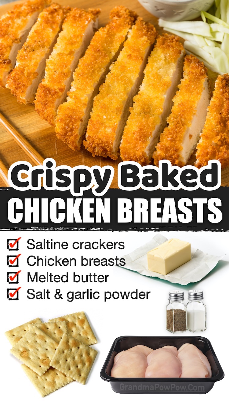 Looking for quick and easy dinner recipes that kids will love? Look no further than this simple oven-baked crispy chicken recipe! With just four ingredients, you can have a delicious and satisfying meal on the table in no time. The crushed Saltine crackers give this chicken recipe its crispy coating, making it easy to make baked in the oven with a fried taste. 