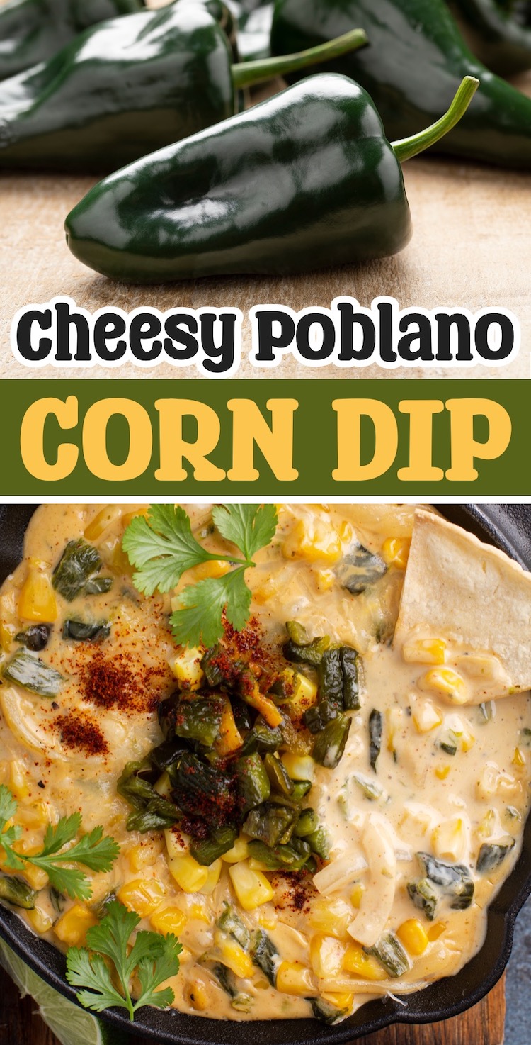 If you love poblano peppers as much as I do, you're going to fall in love with this cheesy poblano corn dip recipe! A real crowd pleaser for parties and family gatherings. This is my favorite chip dip so far! Everyone always ask me for the recipe. It's actually really easy to make with only one dish required. 