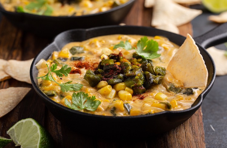 Cheesy Poblano Corn Dip